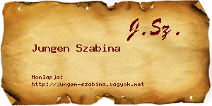 Jungen Szabina névjegykártya
